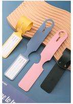 Custom Silicone Luggage Tag - Anti-Loss Travel Identifier with Picture Personalization gray