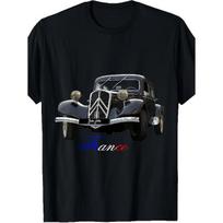 Traction Avant France Voiture Auto Cadeau T-Shirt Men'S T-Shirt Funny Perfect For Home Work Outdoor Gifting (Valentine'S Day Birthdays Mother'S Day) 5XL juoda