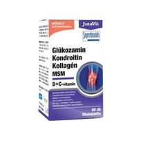 JUTAVIT GLIUKOZAMINAS + CHONDROITINAS + MSM + KOLAGENAS + VITAMINAI C IR D, 60 TABLEČIŲ