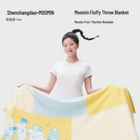 Moomin All-Season Cozy Throw Blanket beige
