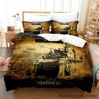 Žaidimas World of Tanks Patalynės Komplektas Viengulis Twin Pilnas Karalienės Karaliaus Dydžio Lova Suaugusiems Vaikams Miegamojo Antklodės Užvalkalų Rinkinys Anime Lovos Įrankis 70x133cm 2pcs
