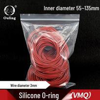 Red Silicone O-ring, 55-135mm OD, 3mm Thick 55*3mm (1 piece) gray