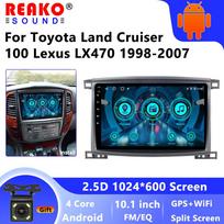 Android Carplay automobilinis radijas Multimedija GPS skirtas Toyota LAND CRUISER 100 2002-2007 2din Auto radijas Stereo 1+32CP+4led blue