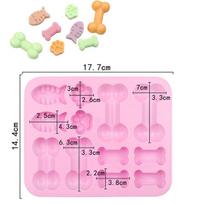 12 Holes 3D Sexy Penis Silicone Cake Mold Dick Ice Cube Mold Tray DIY Chocolate Penis Mould Birthday Party Cake Decoration pink