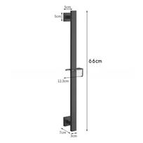 Yuzhuxun 304 Stainless Steel Black Square Shower Slide Bar - 2 Pack black