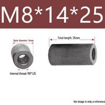 Geležinė cilindrinė veržlės įvorė M4-M10 varžtams ir strypams M8*14*25 (20 pcs)