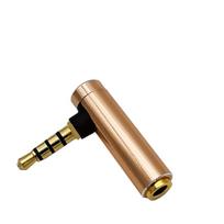 Gold-Plated 90° 3.5mm Male to Female Audio Adapter for Apple iPhone