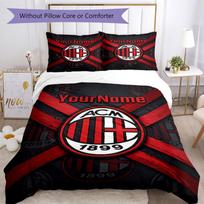 Ac Milan Customize your name Bedding Set Breathable Duvet Cover with Pillowcases Home Decoration Birthday Gift 135cmx200cm