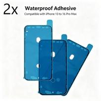 2 PCS Pre-Cutted Screen Sealing for iPhone 13 14 15 16 Waterproof  Adhesive Sticker Sided Tape Seal for 14 plus pro max Repair 2pcs for 16 pro max