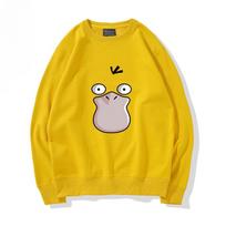 Smagūs jaustukai, Pok É Mon, Pikachu, Mielas printas, Apvalios apykaklės megztinis poroms, universalus vyrams ir moterims pavasarį ir rudenį, laisvo kirpimo 3XL yellow