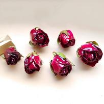 10pcs Aqumotic Epoxy Resin Rose with Hook Natural Roses Mini Manual Kit Handmade Tool Earring Necklace Pendant white