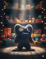 Bracelet on the hand Fuggler Monster black monster toy for children soft toy 13.5 cm 13.5 juoda