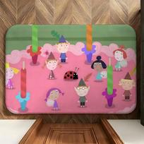 Cartoon B-Ben & Holly-Y Floor Mat Soft Flannel Floor Mat  Suitable for Entryways, Living Rooms, Bedrooms, and Bathrooms 50x80cm