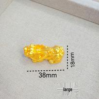 Multi-Size Sand Gold Pixiu Loose Beads for DIY Bracelets & Copper Coin Luck Charms