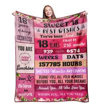 18-ojo gimtadienio dovanų idėjos mergaitėms-Mergaitės   Dekoratyvinis pledas-Dovana 18-metei mergaitei-Dovanos   Dukra Geriausia draugė Sesuo 130x150cm-M