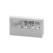 Thermo-Hygrometer Clock Creative Weather Display Electronic Alarm Clock Bedhead Electronic Clock Temperature And Humidity balta