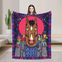 BoJackas Arklys Antklodė Piknikui Flanelė Lovatiesės Miegamojo Šiltos Minkštos Kokybiškos Personalizuotos Lovatiesės Dovana 40x50in red
