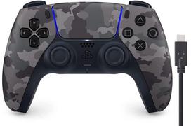 DualSense Wireless Gray Camouflage 3m PS5 Controller Charging Cable [Genuine Product] Controller, [Amazon.co.jp Bonus]