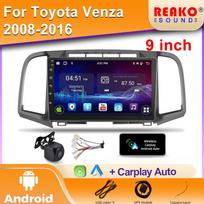 Automobilinis radijas Multimedija Android Toyota Venza 2008-2016 DVD GPS Pagrindinis blokas Navigacija Automobilinis 2din Carplay grotuvas 4G Vaizdo stereo 4 core 1GB+32GB carplay blue