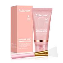 Collagen Overnight Wrapping Peel Off Facial Mask Moisturizing Reduce Fines Lines Dryness Hydration Brightening Korean Skin Care beige