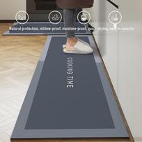 Aliejų sugeriantis neslystantis virtuvės grindų kilimėlis - Atsparus purvui ir nusidėvėjimui, lengvai prižiūrimas diatomito purvo kojų kilimėlis. 40x60cm gray