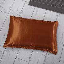 Ledinio šilko satino pagalvių užvalkalai (Pora) studentų bendrabučiui 48*74cm Single Pillowcase kava