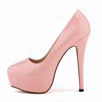 Moteriški aukštakulniai siurblys 14 cm apvalios pirštinės stiletės Talon Femme Seksualūs moteriški raudoni vestuviniai batai Juodi platforminiai aukštakulniai dideli 44 dydis 39 rožinė