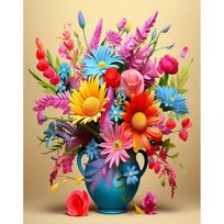 5D DIY Diamond Painting Floral Cross Stitch Kit Full Square Round Diamond Mosaic Fantasy Flower Home Decor Full Round 45x60CM