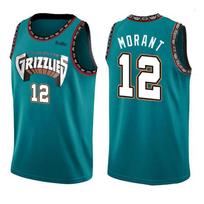 Aukštos kokybės NBA Grizzlies 12 Morant išsiuvinėti krepšinio marškinėliai XL