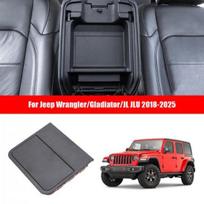 For Jeep Wrangler/Gladiator/JT 2018-2024 Center Console Hidden Organizer Box black