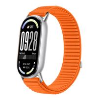 Nailoninis dirželis Xiaomi Mi Band 10 9 8 sportinis minkštas patogus kvėpuojantis apyrankė laikrodžio dirželis Mi Band 10 9 dirželio priedai mi band 10 oranžinė