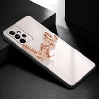 Meilė rožinio aukso stiliaus telefono dėklas Samsung Galaxy A21 A30 A50 A52 S A13 A22 A32 A33 A53 A73 5G A11 A12 A31 A51 A70 A71 A72 Samsung A52