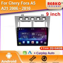 Automobilinis DVD grotuvas Chery Fora A5 A21 2006 - 2010 Android Automobilinis Radijas Stereo Multimedijos Vaizdo Grotuvas Navigacija HDR IPS DSP WIFI 2din 4 core 2GB+64GB carplay gray