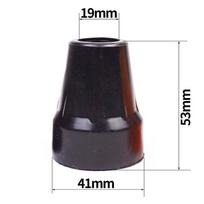 2/4Pcs Cane Mountaineering Stick Protective Pad Universal Crutch Tips Non-Slip Rubber Feet For All Terrain Diy Accessories Black 19mm 2pcs