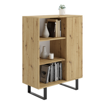 Komoda-spintelė „FONDI“, metalinės kojelės, ąžuolo „Artisan“ dekoras