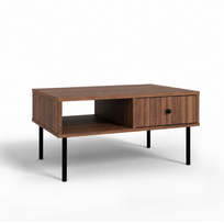 Kavos staliukas „VENUS“, 90 cm, riešutmedžio dekoras