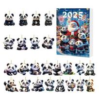 2025 Kalėdinis Panda Advento Kalendorius Animacinis 2D Akrilinis Pandos Pakabukas Atskaitos Kalendorius Daugiafunkcinės Namų Dekoracijos C gray