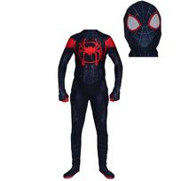 Į Žmogaus-voro Vorų visatą Vaikų suaugusiųjų kostiumas Miles Morales kostiumas Cosplay GlassEyes,180 black
