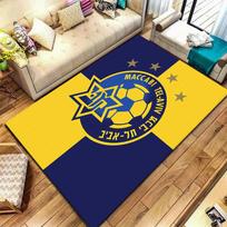 Maccabi Tel Aviv F.C Carpet Rug for Living Room Bedroom Home Sofa Decoration,Kids play Non-slip Floor Mat 40x60cm( 15x23in ) white