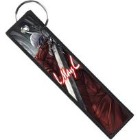 devil may cry Anime Keychains Double Sided Embroidery Keychain Cool Key Ring Car Backpack Jewelry Decoration for Men Fans Gift black
