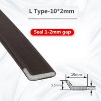 Door Seal Soundproof Gap Filler Weather Stripping Draught Excluder Sealing Strip Door Window L Type-10*2mm