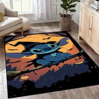 Halloween Stitch Pumpkin Area Carpet Door Mat Entrance Floor Mat Outdoor Floor Mat Mat Living Room Sofa Mat Soft Home Carpet 40x60cm black