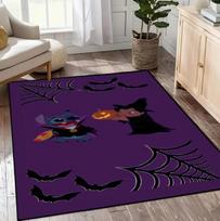 Halloween Stitch Pumpkin Area Carpet Door Mat Entrance Floor Mat Outdoor Floor Mat Mat Living Room Sofa Mat Soft Home Carpet 40x60cm gray