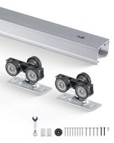 VEVOR Sliding Pocket Door Hardware Track Kit, 5.73 ft Heavy Duty Pocket Door Hardware Kit 174.6 x 4.5 x 3.1 cm