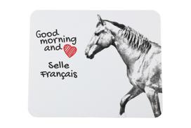 Selle Francais - mouse pad with print, personalized pad with a horse, unique gadget for an office worker from the Art-Dog brand balta