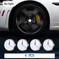 4 vnt./komplektas Magnetiniai pakabos ratų stebulių dangteliai LED apšvietimas Atnaujinti ratų centrinių dangtelių 1 Mercedes Benz (as the picture,White light) black