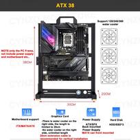 MOD Creative ITX MATX ATX Open PC Case Frame Rack,DIY Desktop EATX Gamers Cabinet Water Cooling Chassis Aluminum
