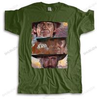 The Good The Bad And The Ugly T Shirt Men Soft Cotton T-shirt Handsome Graphic Tee Tops Short Sleeves Movie Film Lover Tshirt XXXL gray