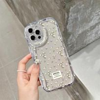 Mielas ramunės augalo gėlės permatomas banguotas dėklas skirtas Xiaomi 15T Pro POCO M7 X7 Pro F7 Ultra Redmi 15C Note 15 Pro Plus Dangtelis Couqe POCO M7 Pro 5G gray