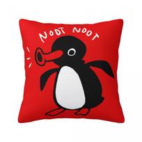 Noot Pingu kvadratiniai pagalvių užvalkalai Kambario pingvinas Muzikinis pagalvės užvalkalas Juokinga dekoracija Pagalvės užvalkalas 45*45 22x22Inch